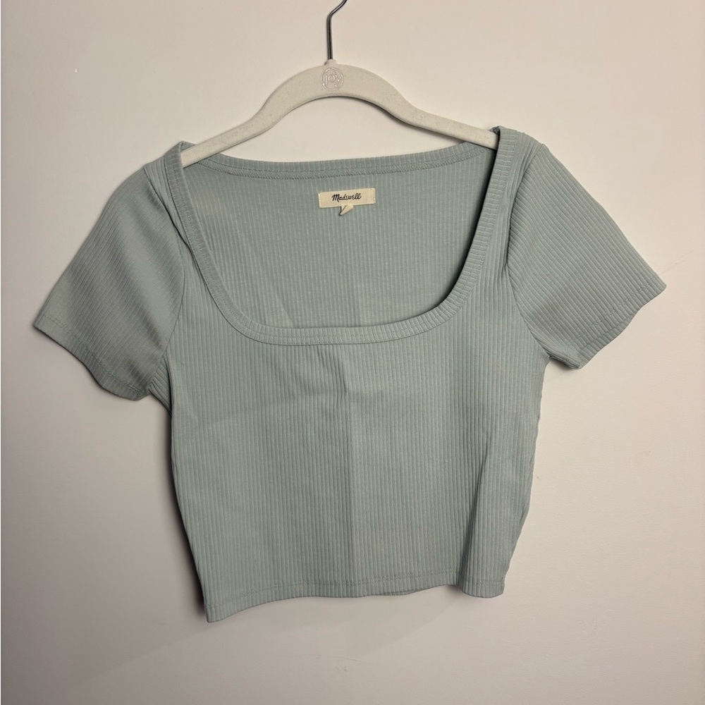 Madewell - Square-Neck Crop Tee in Sleekhold Size medium